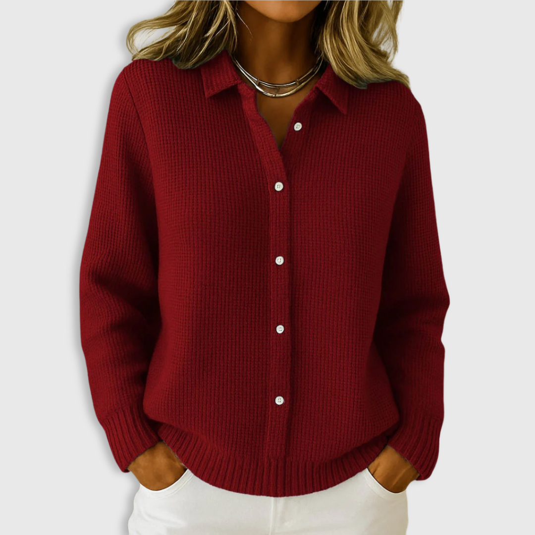 Elaine | Classic Knit Button Cardigan