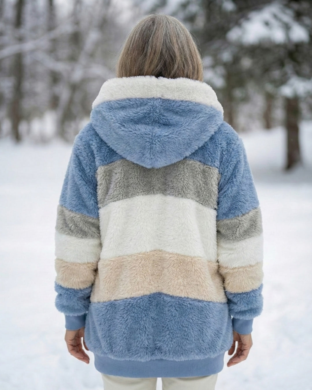 Beverley | Colorblock Plush Jacket
