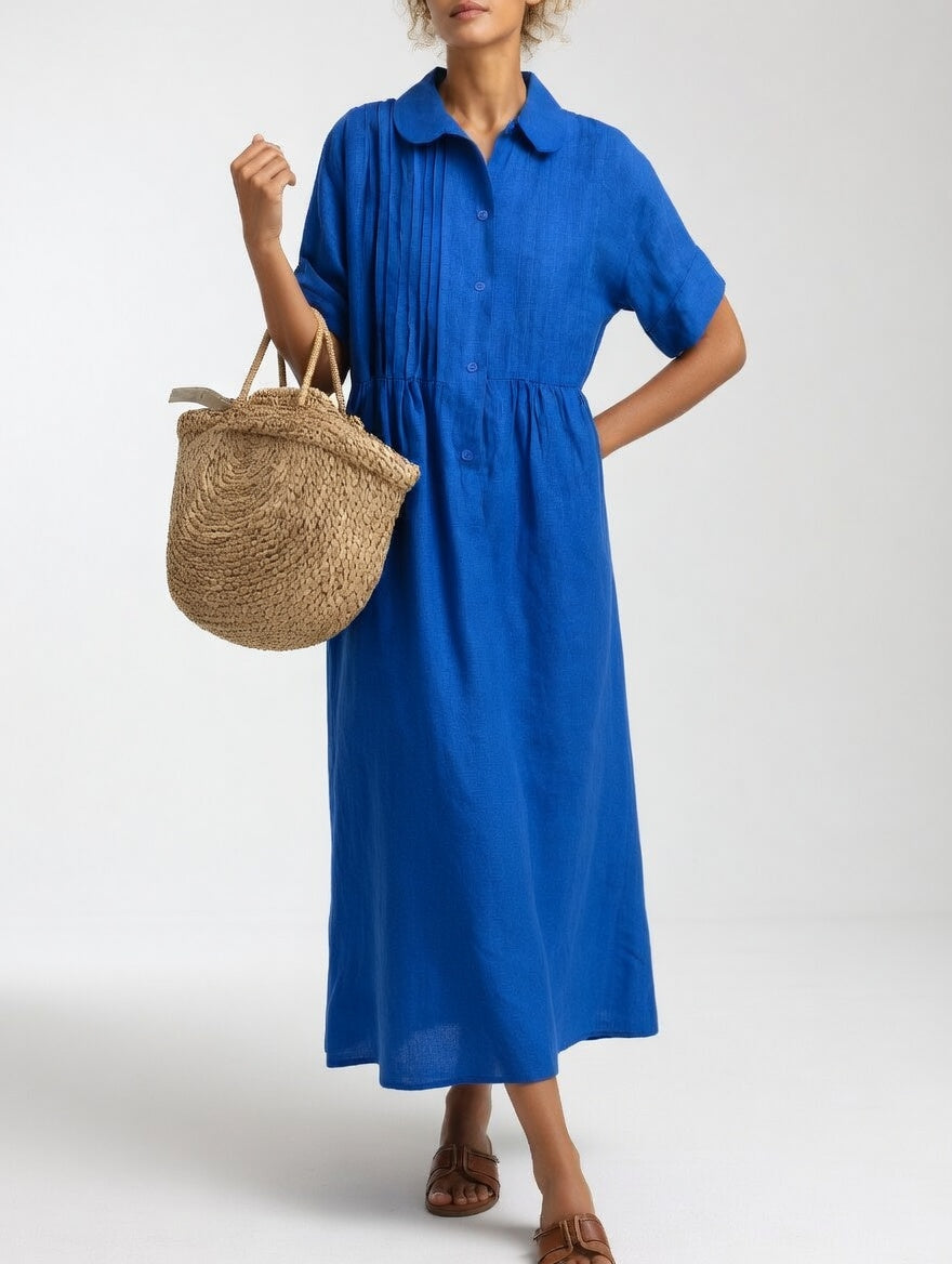 Lysandra™ - Relaxed Maxi Shirt Dress