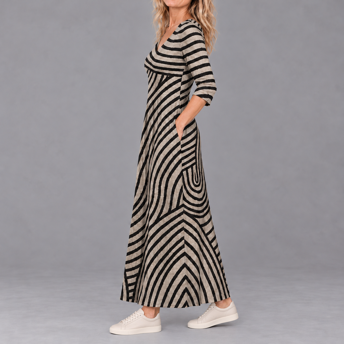 AYLA™ | Vintage Striped Dress