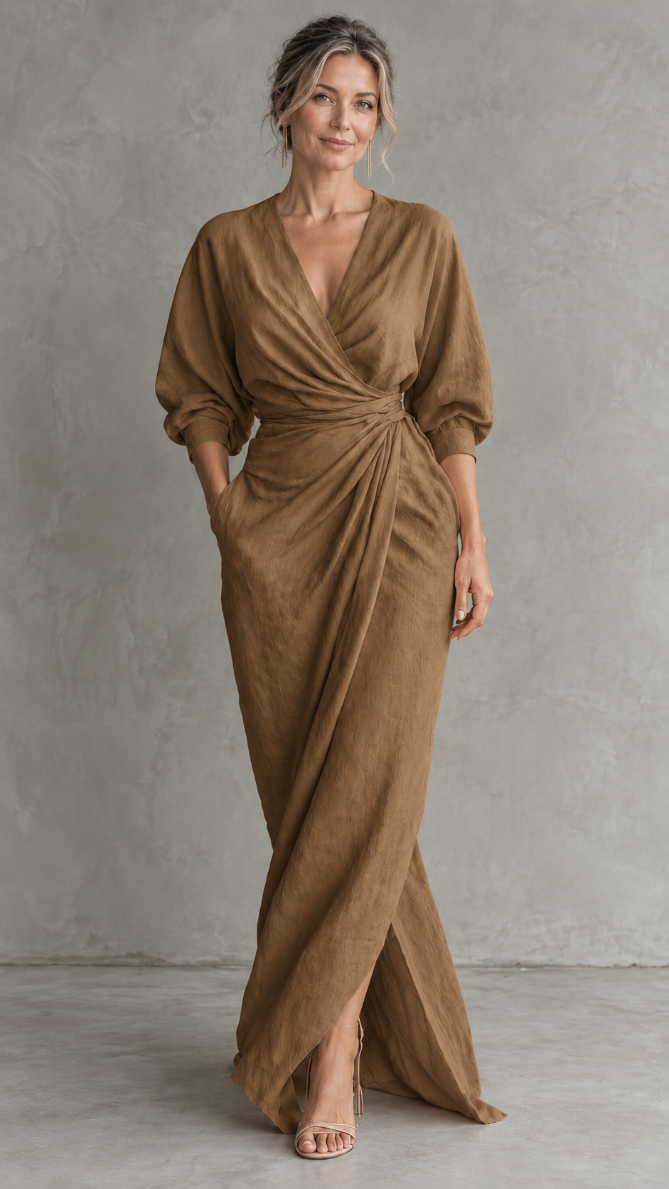 Ashley Maxi Dress with V-Neck