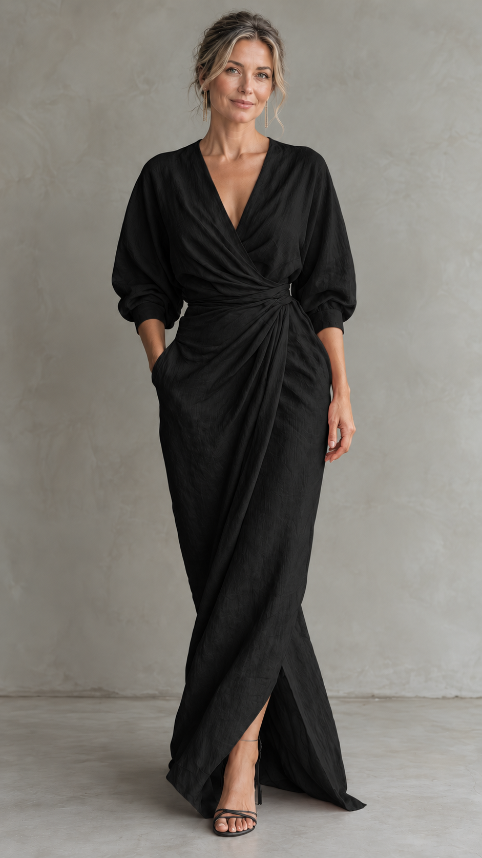 Ashley Maxi Dress with V-Neck