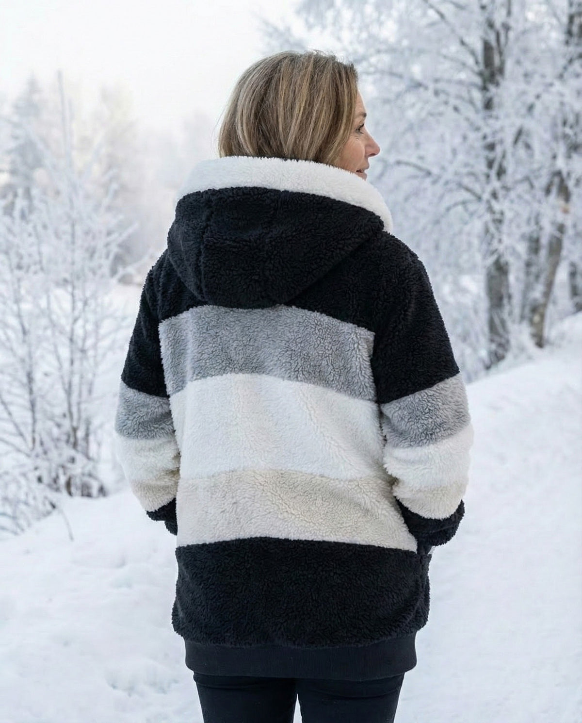 Beverley | Colorblock Plush Jacket
