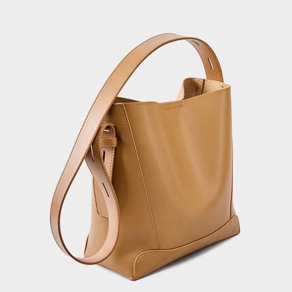 Genuine Leather Crossbody & Shoulder Oversized Bucket Bag