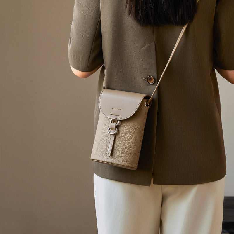 Genuine Leather Mini Crossbody Phone Bag