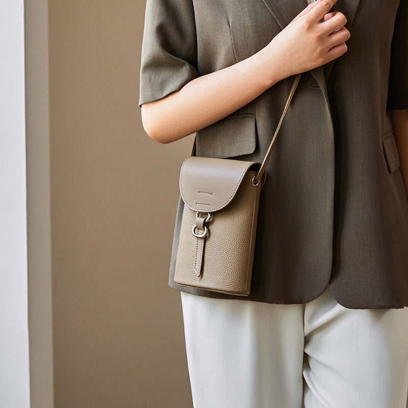 Genuine Leather Mini Crossbody Phone Bag
