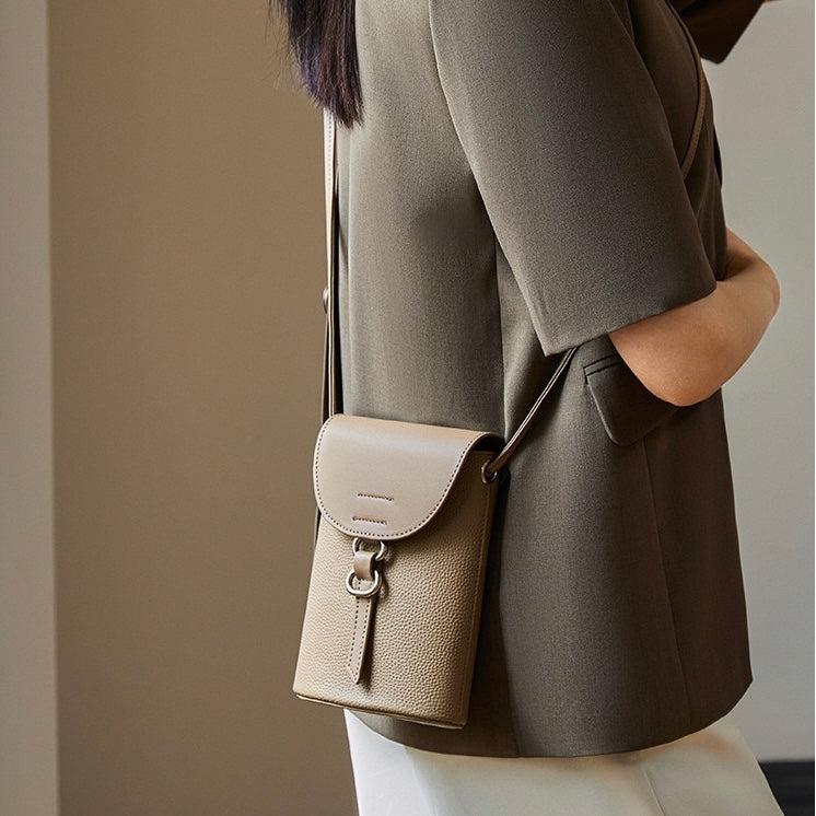 Genuine Leather Mini Crossbody Phone Bag