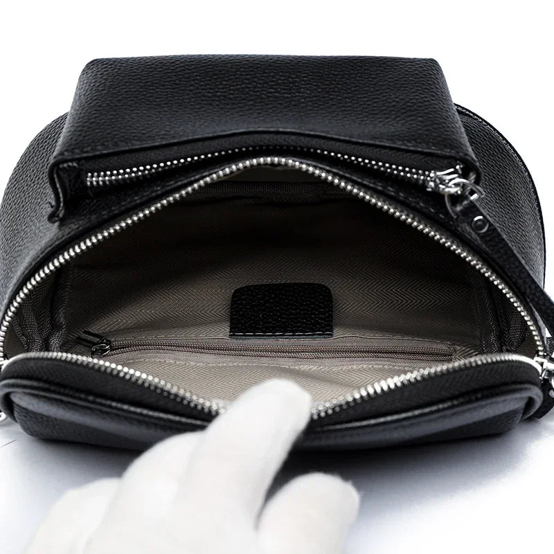 Elsie | Refined Leather Shoulder Bag