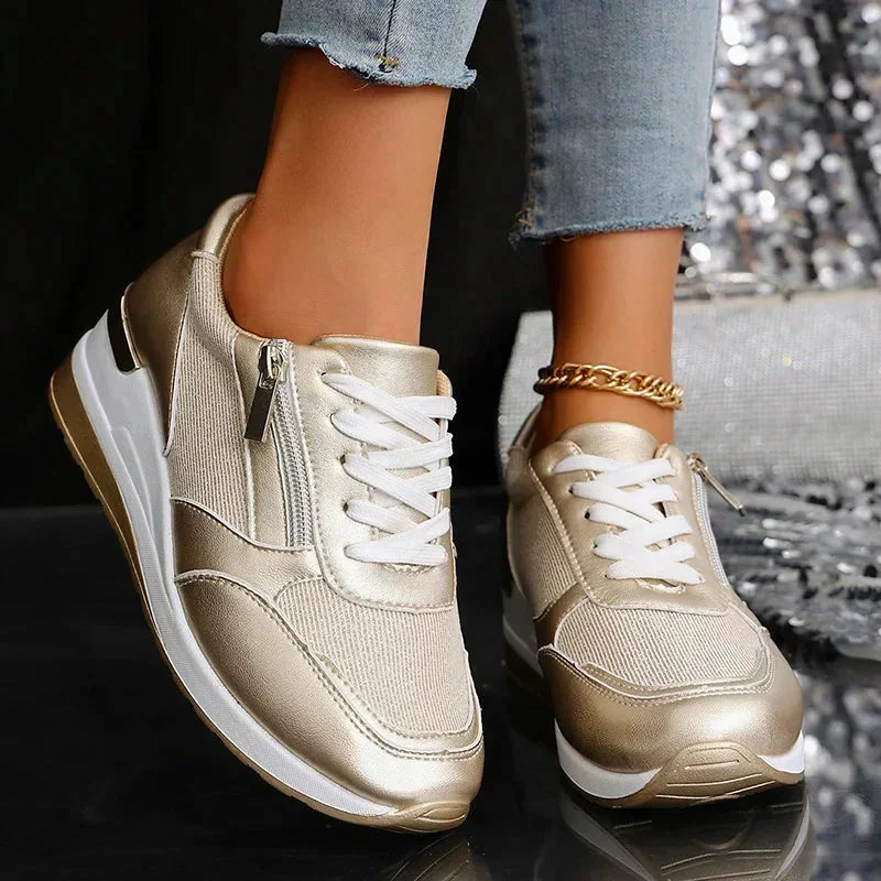 Dina | Metallic Comfort Sneakers