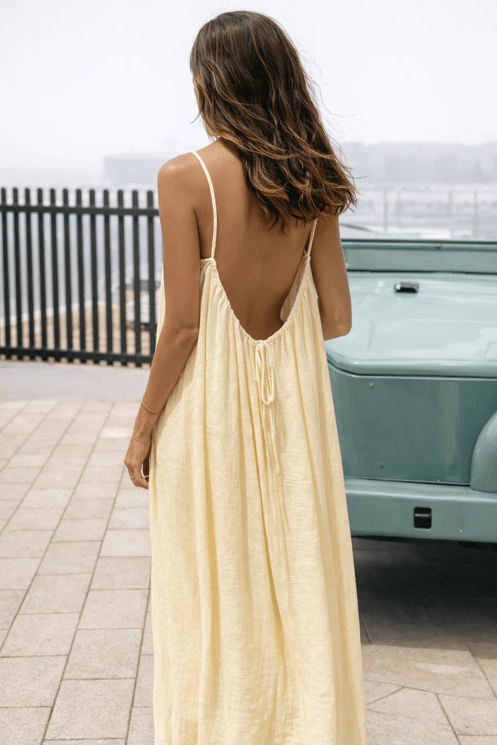 Lina™ – Adjustable Strap Open Back Maxi Dress